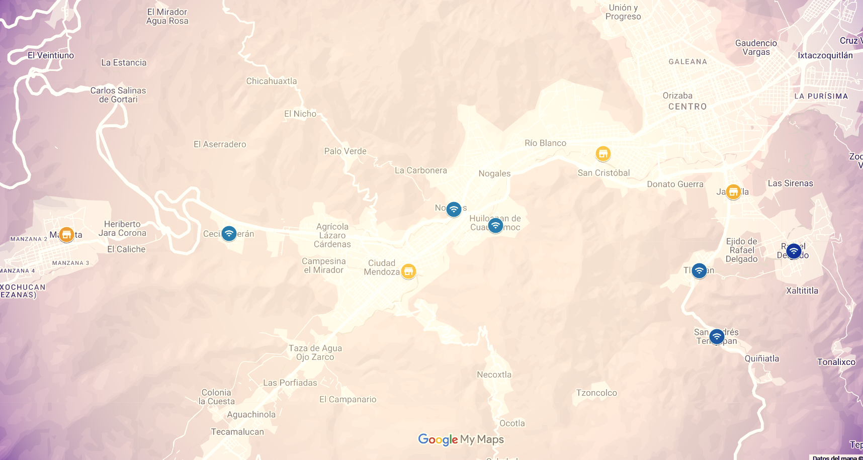 Mapa dinámico de cobertura UGI